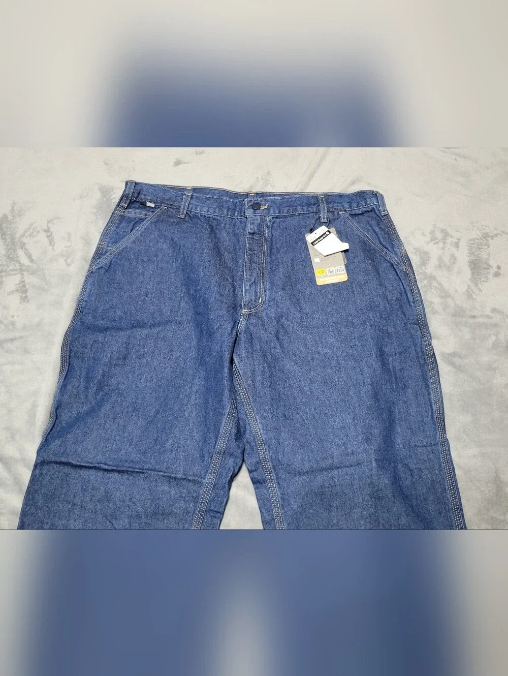 Carhartt FR Signature Fit Dungaree Mens Work Jeans Mens Sz 40x30 FRB13 DNM NWT